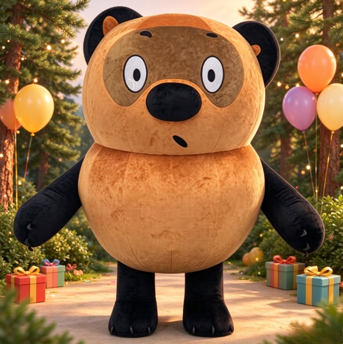 Event & Party Supply - Costume de mascotte gonflable ours brun