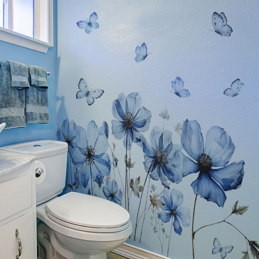 Autocollant mural papillon ble - Flower Wall Panel avis et prix
